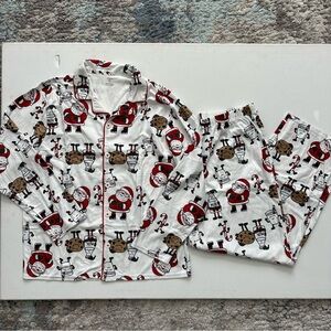 Carter's 2-Piece Santa Cookies Fleece Coat-Style Pajamas Size L